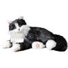 Chongker Robot Accompagnatore Interattivo - Animali di peluche fatti a mano, risposta vocale, battito cardiaco realistico e fusa, regalo per genitori e anziani (gatto nero)