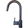 Paini, Milme, 781Q591ABSPA, Rubinetto Miscelatore Lavello Cucina Monocomando, Canna Alta Girevole, Moderno, Rubinetto, Titanium