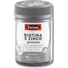 Swisse Biotina e Zinco - Integratore Biotina e Zinco per Capelli Luminosi, Pelle e Unghie Sani, Alto Dosaggio, Gusto Frutti Rossi, 40 Gommose