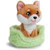 NICI 61943 Cagnolino Shiba Inu di Peluche nel Cestino, Morbido e tenero Pupazzo per Coccole e Giochi, per Adulti e Bambini, 12 cm, Marrone, Colore Cane
