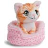 NICI Peluche Gatto Rosso tigrato 12 cm nel Cestino