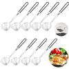 Heqishun 9 Pezzi Cucchiaio Spider Strainer in Acciaio Inox, Piccolo scolapasta a Filo con Manico per pentola Calda, tortellini e polpette