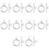 UNICRAFTALE 20 Set 304 Fermagli A Levetta in Acciaio Inossidabile Bar E Anello Fermagli A Levetta Fermagli Terminali Connettori per Gioielli per Bracciale Fai-da-Te Creazione di Gioielli