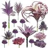 Cayway 15 Pz Piante Grasse Finte Decorative, Viola Succulente Artificiali Piante Succulente Finte per La Decorazione del Paesaggio Decorazioni, Casa Giardino Decorazioni