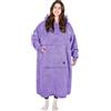 Catalonia Classy Coperta Sherpa Extra Lunga con Cappuccio per Donna Uomo, Coperta Oversize in Pile Morbida e Accogliente con Cappuccio e Tasca Frontale, Regali Invernali per Adulti