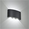 Voltix Applique da Parete LED 18W 1800LM Lampada da Parete Impermeabile per Interni ed Esterni - Lampade da Parete per Interni per Camera da Letto, Soggiorno (Bianco Freddo - 6500K-N, 18W)