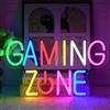UExnkj-Y Gaming Zone Insegna al Neon Gioco Luci al Neon Con pulsante e interruttore dimmerabili, adatta per e-sport, stanze, finestre e decorazioni da parete per feste
