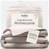 Bambaw Copripiumino singolo 155x220 bambù, Lenzuola antiacaro anallergiche e sostenibili, Copripiumino bambu traspirante, Lenzuola autunnali e invernali, Biancheria da letto elegante (Sabbia)