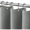 VANZAVANZU Tenda da Doccia Impermeabile con Ganci in Metallo Tenda da Bagno in Tessuto Lino Poliestere Antimuffa per Vasca da Bagno Stanza Bagnata Box Doccia - 122 x 182cm (Grigio)