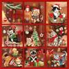 decalmile Vetrofanie Natale per Finestre Gatti Simpatici Adesivi per Finestra Gattino Animali Albero di Natale Adesivi Vetro Negozi Rimovibile Finestra Festa Decorazione Vetrine Natalizia