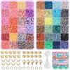 Qikuver kit perline per braccialetti, 6440pz Kit perline di argilla, Set collane colorate per bambina, Friendship Bracelet Kit, per Regalo Kit Braccialetti Fai Da Te Bambina