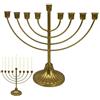 Whnbuij Candelabro - Hanukkah-Menora in metallo dorato, candela decorativa Menora | Portacandele caratteristico con menora a 9 bracci in metallo resistente alla luce in finitura oro vintage per Hanukkah Fe