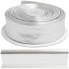 Aerzetix - C77459 - Rotolo di Nastro in sbieco Piegato per Cucire 10 Metri x 30mm - in 5% Lycra e 95% Poliestere - Colore Argento