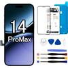 Dinow Display per iPhone 14 Pro Max LCD Sostituzione Schermo 6.7 icambio Schermo per iPhone 14 Promax, Touch Screen per iPhone 14Promax con kit di riparazione, comp conA2894, A2651, A2893,A2896,A2895