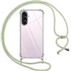 Pnakqil Cover per Samsung Galaxy A56 con Cordino, Trasparente Custodia con Laccio Tracolla Cellulare Girocollo Collana Protettiva per Samsung Galaxy A56 6.7 Pollic, Verde