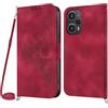 Netany Cover per Xiaomi Redmi Note 12 Tubro/Poco F5 con Cordino, Flip Portafoglio Custodia in Pelle, [2 Porta Carte][Chiusura Magnetica],Custodia Libro Antiurto Cover con Laccio (Rosso)