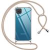 Pnakqil Cover per Samsung Galaxy A12/M12/A12 Nacho con Cordino, Trasparente Custodia con Laccio Tracolla Cellulare Girocollo Collana Protettiva per Samsung A12 6.5 Pollic, Khaki