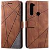 SONWO Cover per Xiaomi Redmi Note 8, Flip Caso in PU Pelle Case Cover Portafoglio Custodia per Xiaomi Redmi Note 8, [Kickstand] [Slot per Schede], Marrone