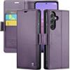 Rerzoiro Cover per Samsung Galaxy A35 5G Custodia Portafoglio [Blocco RFID] Premium Pelle PU Wallet Case Flip Libro con Porta Carte Slot Supporto Flip Case per Samsung Galaxy A35, Viola