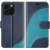 BoxTii Cover per iPhone 16 PRO Max, Custodia in PU Pelle Portafoglio, Magnetica Flip Cover a Libro con Slot per Schede per iPhone 16 PRO Max, Blu