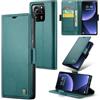 Rerzoiro Cover per Xiaomi 13T/13T Pro Custodia Portafoglio [Blocco RFID] Premium Pelle PU Wallet Case Flip Libro con Porta Carte Slot Supporto Flip Case per Xiaomi 13T/13T Pro, Blu-verde