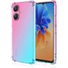 EASSGU Custodia per Redmi 13C 5G / Redmi 13R 5G (6.74 Inches), Cover Silicone TPU Colore Sfumato Trasparente, Custodia per Telefono Antiurto e Antigraffio - Rosa Verde