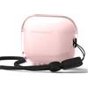elago Cover Trasparente per AirPods Pro 3 | Con Cinturino Portatile, Ricarica Wireless, Trasparenza Duratura, Antiurto (Rosa Delicato)
