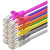 1aTTack.de 1aTTack CAT5 UTP - Cavo patch di rete e set di 2 spine RJ45, 10 pezzi, 10m, 10 colori