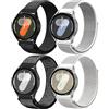 DMVEIMAL Cinturino Nylon per Samsung Galaxy Watch 7/6/5/4/FE 40mm 44mm/Watch 3 41mm/per Amazfit Gts 2 Mini/2/Gtr 4/Bip U Pro/Bip 3 Pro,20mm Cinturini 4PCS Sport per Smartwatch 6 Classic 47mm 43mm/5 Pro 45mm