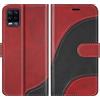 BoxTii Custodia in PU Pelle Portafoglio per Oppo Realme 8 4G / Oppo Realme 8 PRO, Magnetica Cover a Libro con Slot per Schede, Rosso