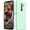 ISOI - Cover per Xiaomi Redmi 9, Custodia Morbida in Silicone Liquido, Protezione Completa Antiurto Ultra Sottile per il Corpo - Menta Verde