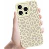 Coalbooliy Custodia Per iPhone 16 Pro 6,3'', Cellulare Bianco Silicone Morbido Cover per telefono Aesthetic Modello Leopardato Disegni Protezione Fotocamera Antiurto Protettiva Case, 05