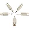 zdyCGTime Adattatore da RCA a 3,5 mm audio TS da 3,5 mm, spina mono maschio a RCA femmina.5 Packs 3-Pole