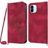 Netany Cover Xiaomi Redmi A1 /Redmi A2 con Cordino, Flip Portafoglio Custodia in Pelle, [2 Porta Carte][Chiusura Magnetica],Custodia Libro Cover con Laccio per Xiaomi Redmi A1 /Redmi A2 (Rosso)