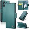 Rerzoiro Cover per Xiaomi Redmi 13C/Poco C65 Custodia Portafoglio [Blocco RFID] Premium Pelle PU Wallet Case Flip Libro con Porta Carte Slot Supporto Flip Case per Xiaomi Redmi 13C/Poco C65, Blu-verde