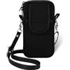 Pwsap Neoprene Custodia per Smartphone, Universali Astuccio Portacellulare a Sacchetto, 7 Impermeabile Borsa Verticale Custodia per Telefono iPhone 14 15 16 Samsung,con Passante per Braccio/Tracolla,Nero