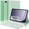 WINCHKING Tastiera Samsung Galaxy Tab A9 8.7, Cover Samsung Galaxy Tab A9 con Tastiera, Italiano Retroilluminata Bluetooth Rimovibile Tastiera per Samsung Galaxy Tab A9 2023 8.7, Verde chiaro