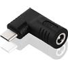 KUOQIY 65W PD USB C a DC Adattatore, Jack DC 5.5x2.5 mm Ingresso a USB-C Type-C Angolo 90 Gradi Spina di Alimentazione Adattatore di Ricarica, per Telefono, Laptop