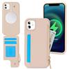 SailorTech Custodia per iPhone 11 Custodia in Pelle con porta carte di credito mag safe, iPhone 11 Custodia con slot per carte di credito Portafoglio Zipper per donna-Beige