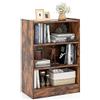 GIANTEX Libreria Aperta a 3 Livelli con Ripiani Regolabili, Libreria a Cubi con Dispositivo Antiribaltamento per Soggiorno, Camera da Letto, 50x30x75 cm, 3 Colori (Marrone)