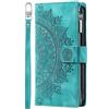 Rnrieyta Miagon Cerniera Portafoglio Custodia per Xiaomi Redmi 9C,Magnetica Totem Fiore Goffratura Cover Protettiva Libro con Porta Carte Flip Caso con Cinturino da Polso