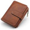 GOUNNU Portafoglio Donna Piccolo Portafogli Pelle PU RFID Blocco Porta Carte di Credito donna Corto Portamonete per donna con 17 Porta Carta (Marrone)