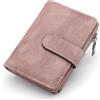 GOUNNU Portafoglio Donna Piccolo Portafogli Pelle PU RFID Blocco Porta Carte di Credito donna Corto Portamonete per donna con 17 Porta Carta (Rosa)