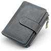 GOUNNU Portafoglio Donna Piccolo Portafogli Pelle PU RFID Blocco Porta Carte di Credito donna Corto Portamonete per donna con 17 Porta Carta (Grigio)