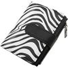GOUNNU Portafoglio Donna Piccolo Portafogli Pelle PU RFID Blocco Porta Carte di Credito donna Corto Portamonete per donna con 17 Porta Carta (Stampa zebrata)