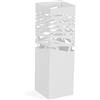 Versa Rulo Portaombrelli per Ingresso, Corridoio, Camera, Giardino. Portaombrelli Piccolo e Moderno, Misure (A x L x l) 49 x 15,5 x 15,5 cm, Metallo, Colore Bianco
