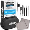 Udivita Kit Pulizia Apparecchi Acustici 9in1 Uditools - Set Accessori con Spazzole Scovolino Filo Ultra-Slim e Magnete Estrai-Batterie - Custodia Capiente - Compatibile con Apparecchi BTE RIC ITE e Auricolari