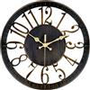 Vaupan Non-Ticking Silent Wall Clocks 12 Inch Battery Operated Quartz Vintage Decor Clock, 3D Numeral Round Wall Clock Easy to Read for Rustic Farmhouse Living Room Home Office School (Bronze)