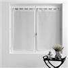 Douceur d'Intérieur, Tenda in Voile, Bianco/Grigio, 2 x 60 x 90 cm