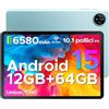 DOOGEE Tab A9 Android 15 Tablet 10 Pollici, 12(3+9) GB RAM + 64GB ROM (TF 2TB), 6580mAh Batteria, 5G+2.4G WiFi, 1280 * 800 IPS, BT5.0, 5MP+8MP, Tablet in Offerta Unisoc T310 Quad Core/OTG/Face Unlock